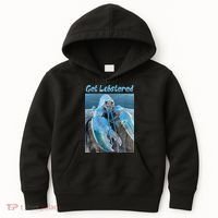 Funny Jumpscare Lobster Meme Blue Crustacean Kids Hoodie thumb 0