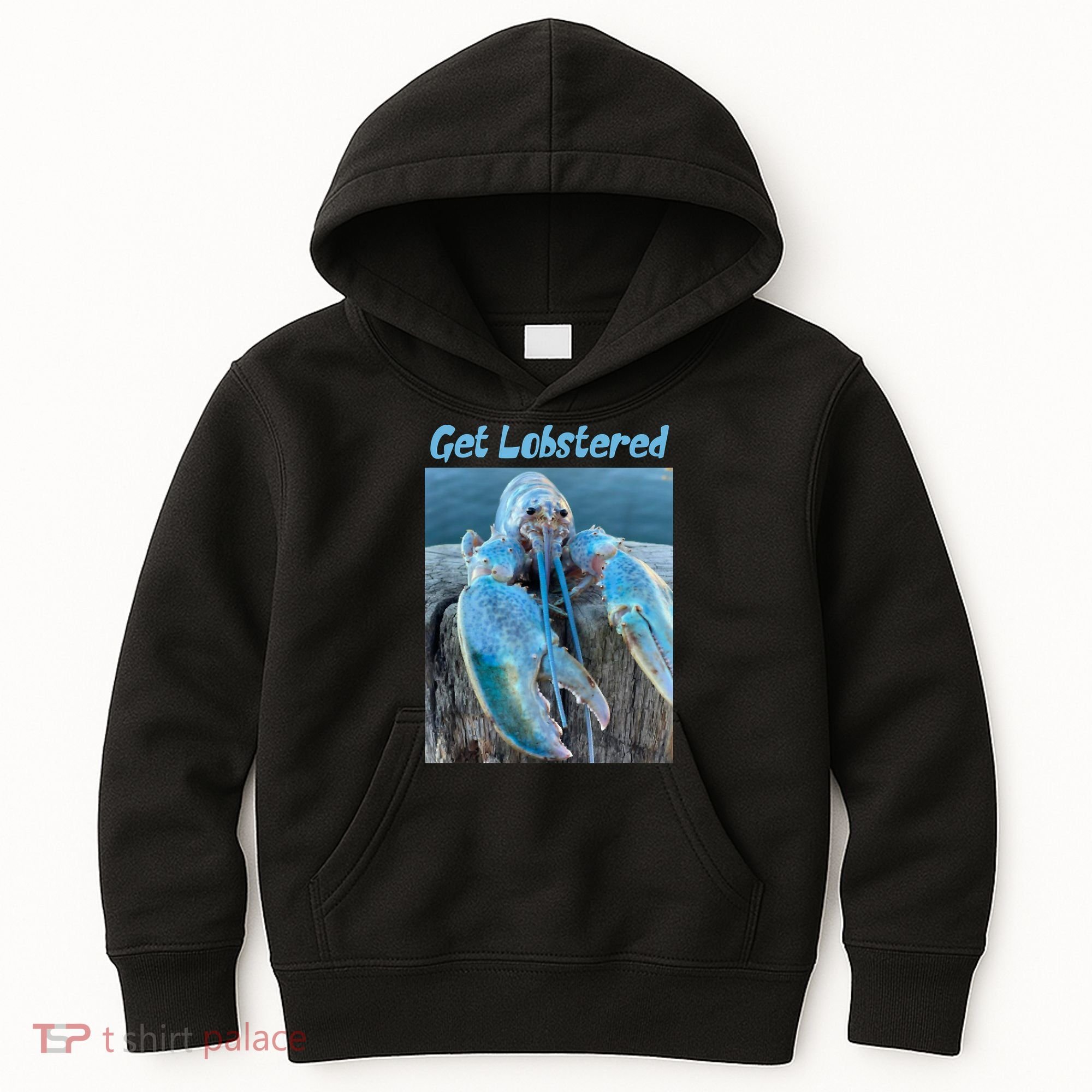 Funny Jumpscare Lobster Meme Blue Crustacean Kids Hoodie