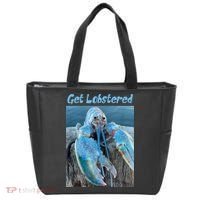 Funny Jumpscare Lobster Meme Blue Crustacean Tote Bag thumb 0