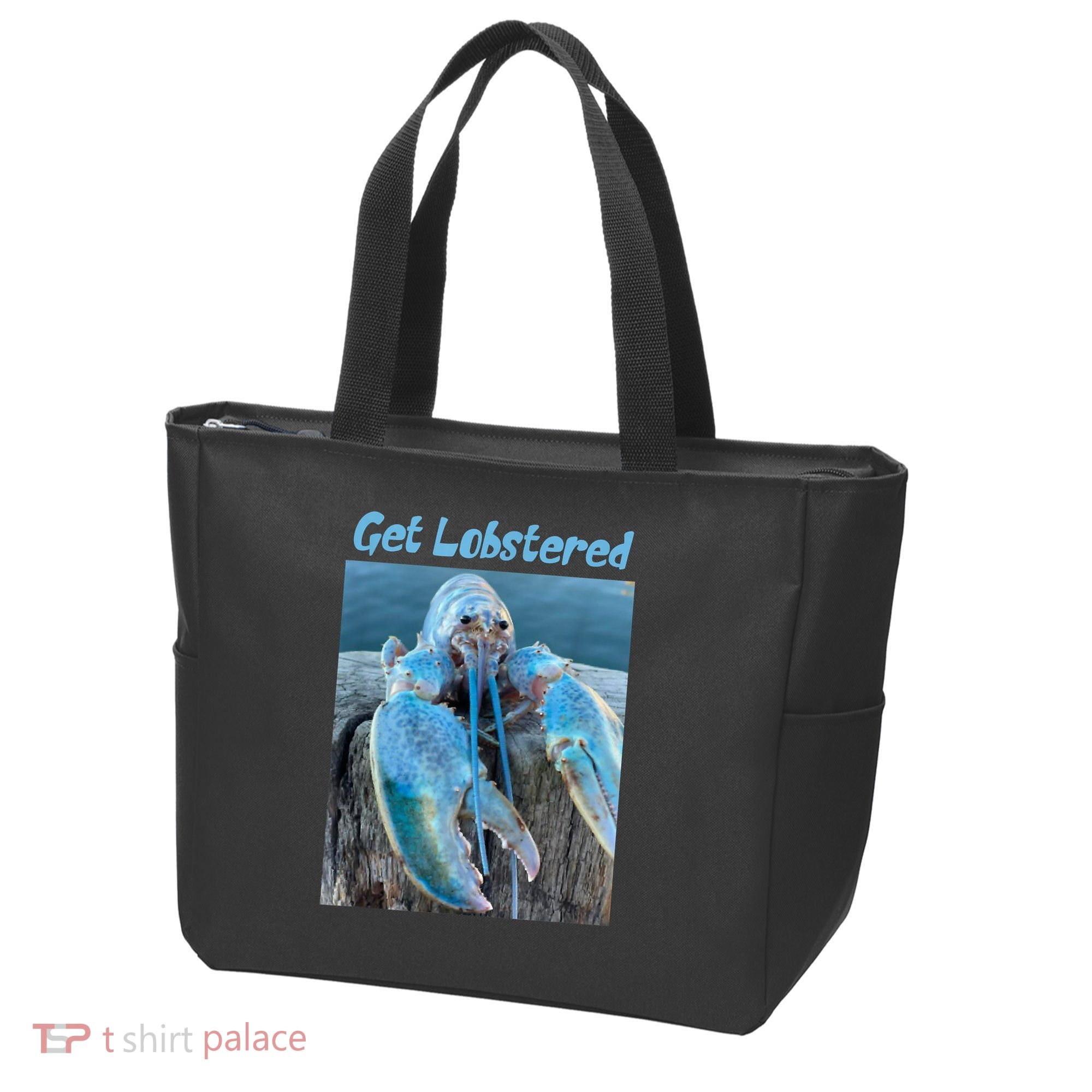 Funny Jumpscare Lobster Meme Blue Crustacean Tote Bag