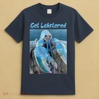Funny Jumpscare Lobster Meme Blue Crustacean T-Shirt thumb 4