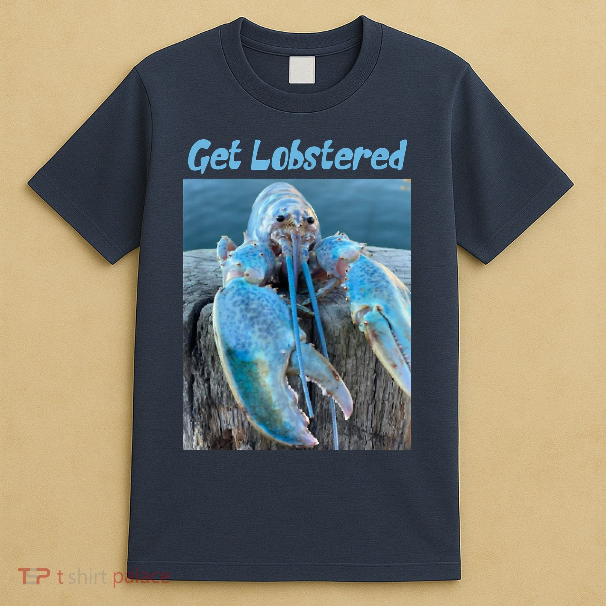 Funny Jumpscare Lobster Meme Blue Crustacean T-Shirt