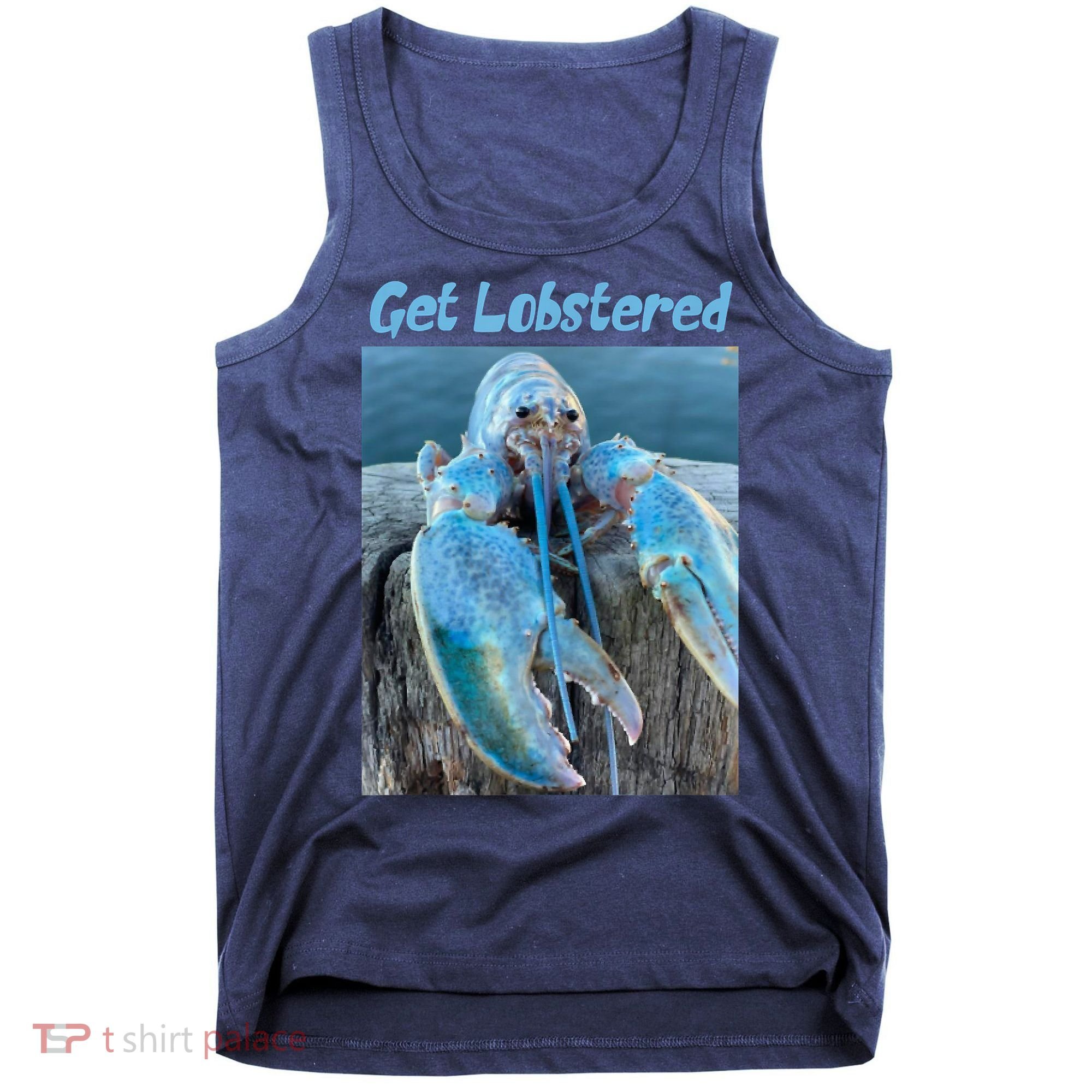 Funny Jumpscare Lobster Meme Blue Crustacean Tank Top