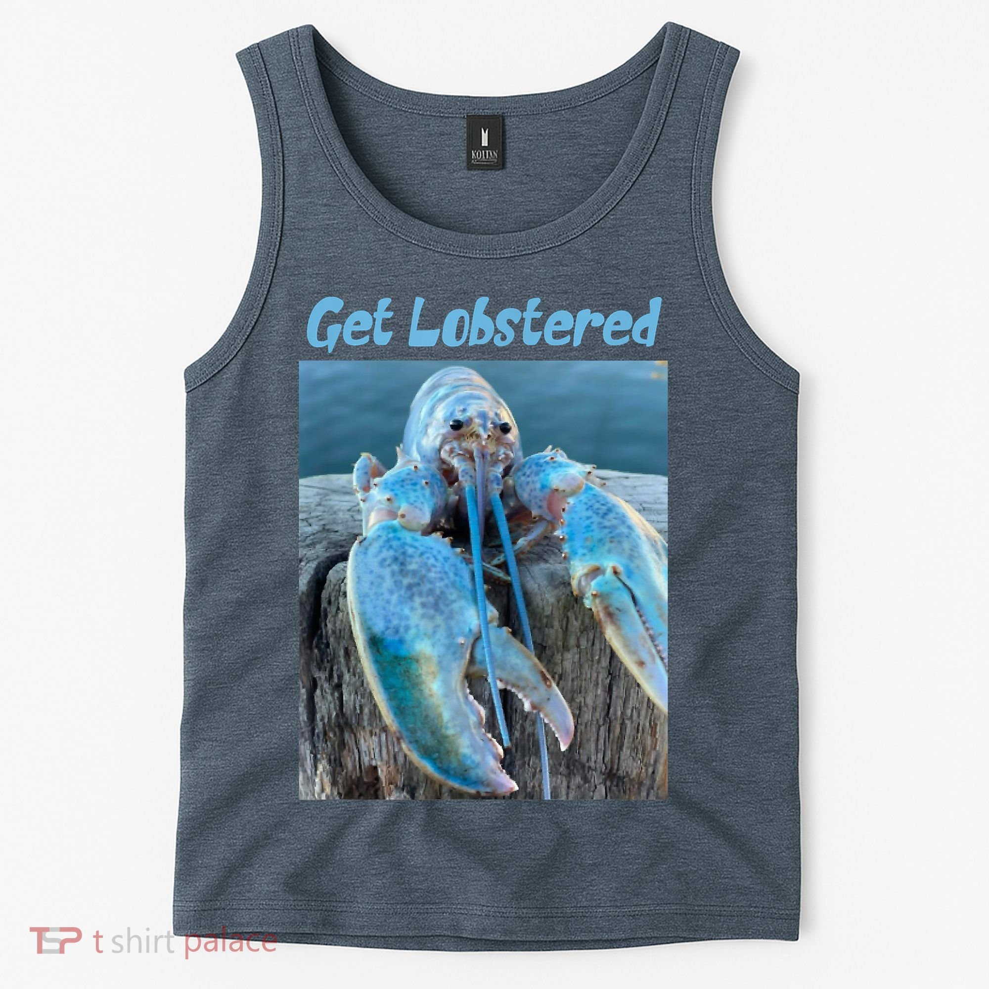 Funny Jumpscare Lobster Meme Blue Crustacean Tank Top
