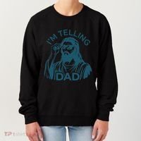Funny Jesus Meme IM Telling Dad Jesus Christian Women's Sweatshirt thumb 0