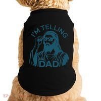 Funny Jesus Meme IM Telling Dad Jesus Christian Doggie Tank thumb 0