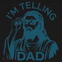 Funny Jesus Meme IM Telling Dad Jesus Christian USA-Made Doggie Bandana thumb 2