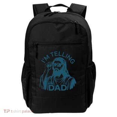 Funny Jesus Meme IM Telling Dad Jesus Christian Backpack