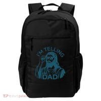 Funny Jesus Meme IM Telling Dad Jesus Christian Backpack thumb 0