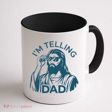 Funny Jesus Meme IM Telling Dad Jesus Christian Coffee Mug back