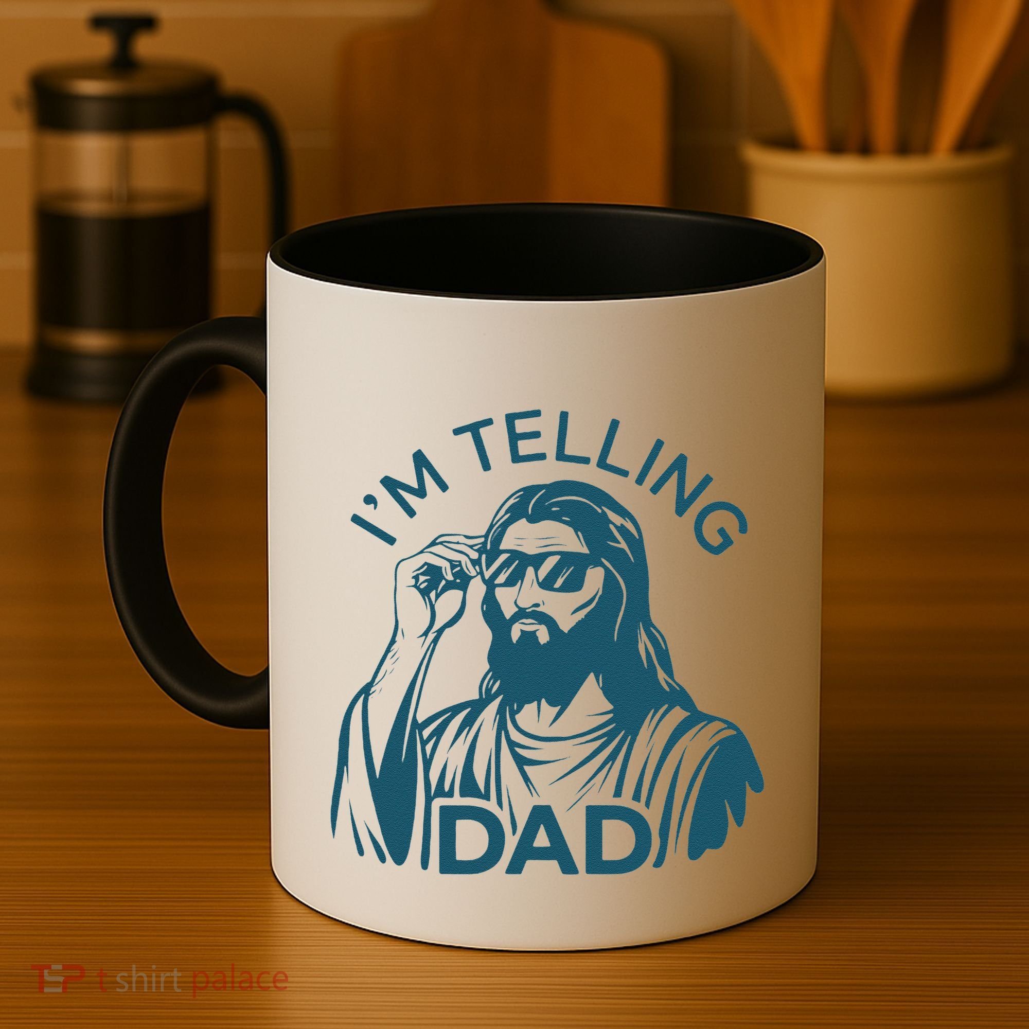 Funny Jesus Meme IM Telling Dad Jesus Christian Coffee Mug