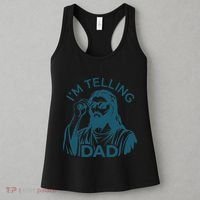 Funny Jesus Meme IM Telling Dad Jesus Christian Women's Tank Top thumb 3