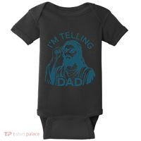 Funny Jesus Meme IM Telling Dad Jesus Christian Baby Bodysuit thumb 0