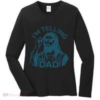 Funny Jesus Meme IM Telling Dad Jesus Christian Women's Long Sleeve Shirt thumb 0