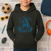 Funny Jesus Meme IM Telling Dad Jesus Christian Kids Hoodie thumb 2