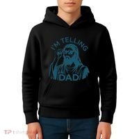 Funny Jesus Meme IM Telling Dad Jesus Christian Kids Hoodie thumb 4