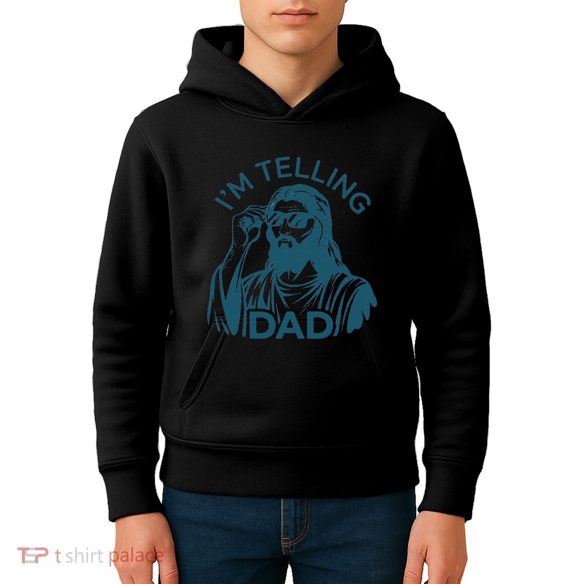 Funny Jesus Meme IM Telling Dad Jesus Christian Kids Hoodie