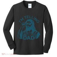 Funny Jesus Meme IM Telling Dad Jesus Christian Kids Long Sleeve Shirt thumb 0