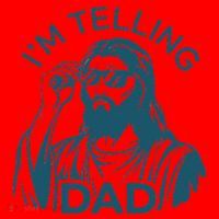 Funny Jesus Meme IM Telling Dad Jesus Christian Santa Hat thumb 1