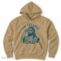 Funny Jesus Meme IM Telling Dad Jesus Christian Hoodie thumb 0