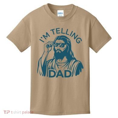 Funny Jesus Meme IM Telling Dad Jesus Christian Kids T-Shirt