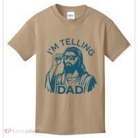 Funny Jesus Meme IM Telling Dad Jesus Christian Kids T-Shirt thumb 0