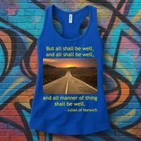 Funny Julian Of Norwich All Shall Be Well Christian Heaven Hope Women's Tank Top thumb 3