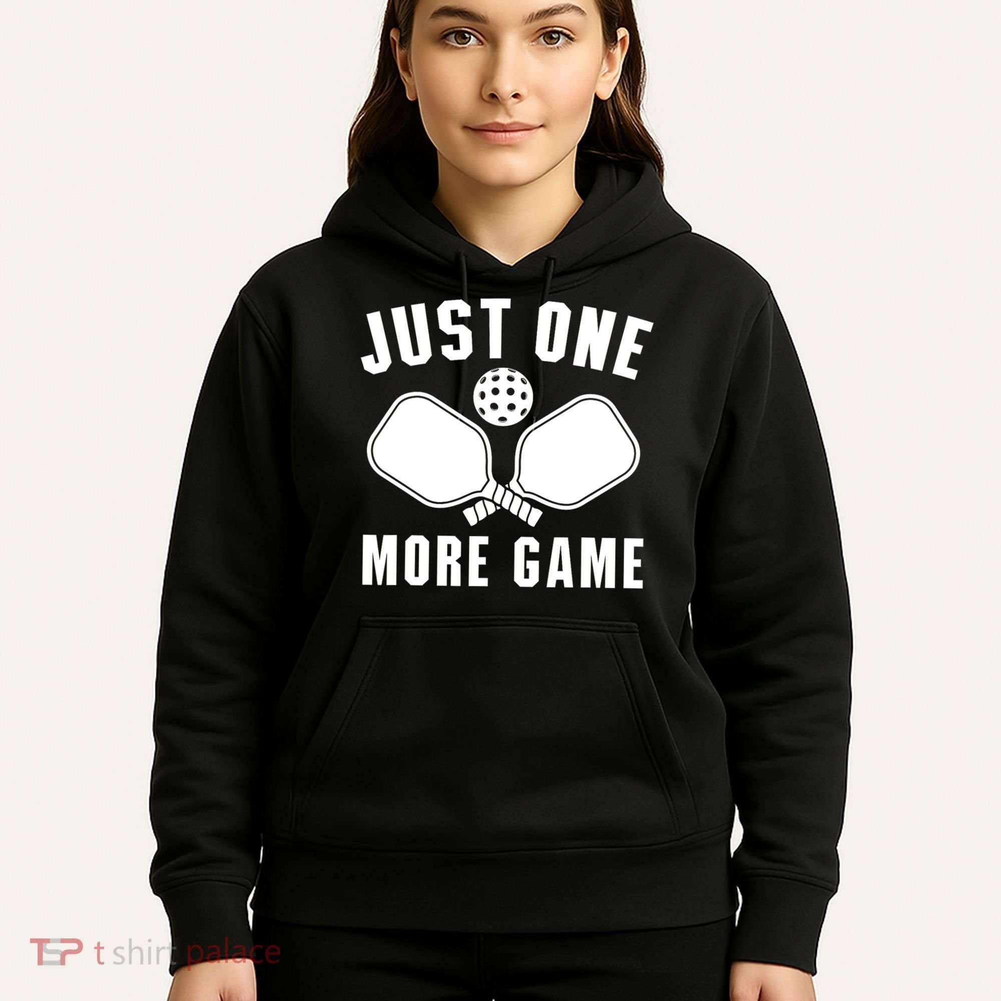 Funny Just One More Game Pickleball Player Gift Pickleballers Hoodie