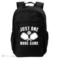 Funny Just One More Game Pickleball Player Gift Pickleballers Backpack thumb 0