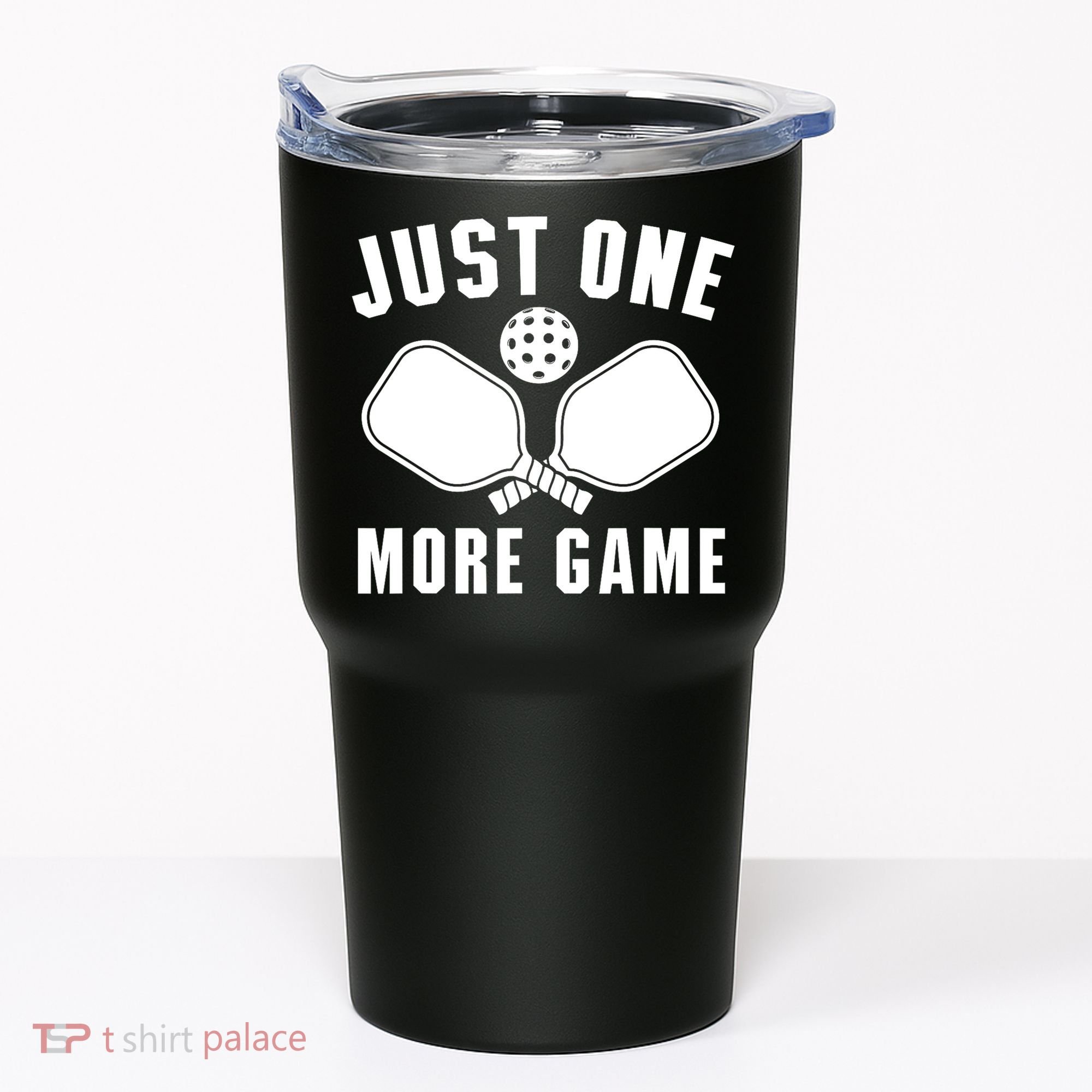 Funny Just One More Game Pickleball Player Gift Pickleballers Tumbler