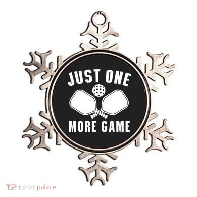 Funny Just One More Game Pickleball Player Gift Pickleballers Ornament