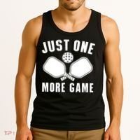 Funny Just One More Game Pickleball Player Gift Pickleballers Tank Top thumb 3