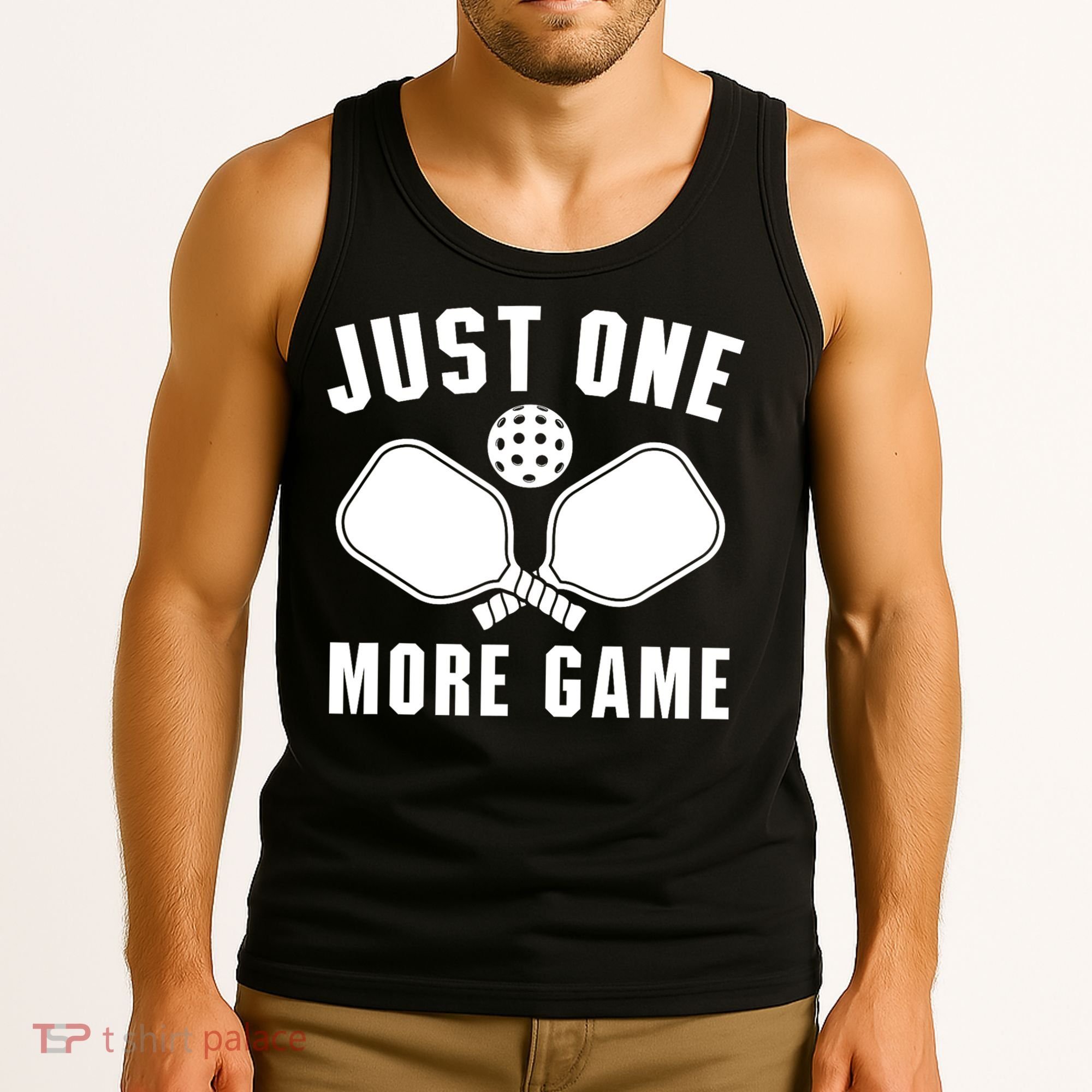 Funny Just One More Game Pickleball Player Gift Pickleballers Tank Top