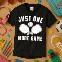 Funny Just One More Game Pickleball Player Gift Pickleballers Kids T-Shirt thumb 3