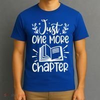 Funny Just One More Chapter Book Lovers Gift T-Shirt thumb 3
