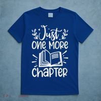 Funny Just One More Chapter Book Lovers Gift T-Shirt thumb 5