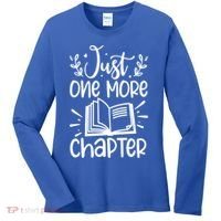 Funny Just One More Chapter Book Lovers Gift Women's Long Sleeve Shirt thumb 0