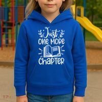 Funny Just One More Chapter Book Lovers Gift Kids Hoodie thumb 3