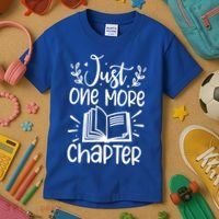 Funny Just One More Chapter Book Lovers Gift Kids T-Shirt thumb 3