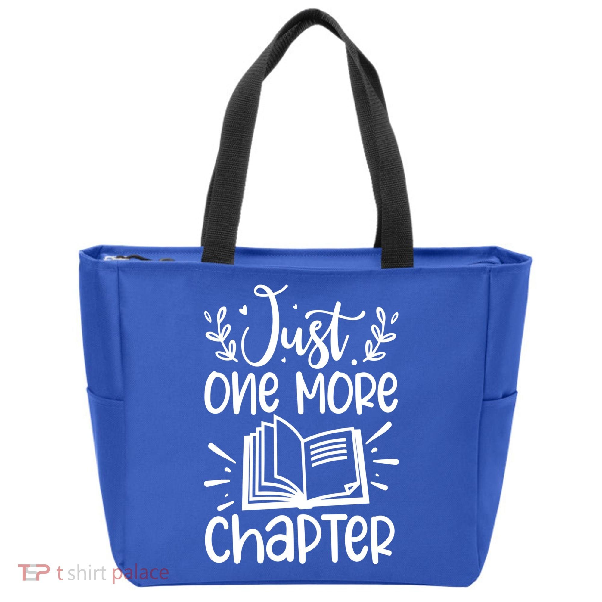 Funny Just One More Chapter Book Lovers Gift Tote Bag
