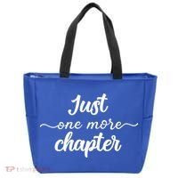 Funny Just One More Chapter Book Booklover Bookworm Nerd Cool Gift Tote Bag thumb 0