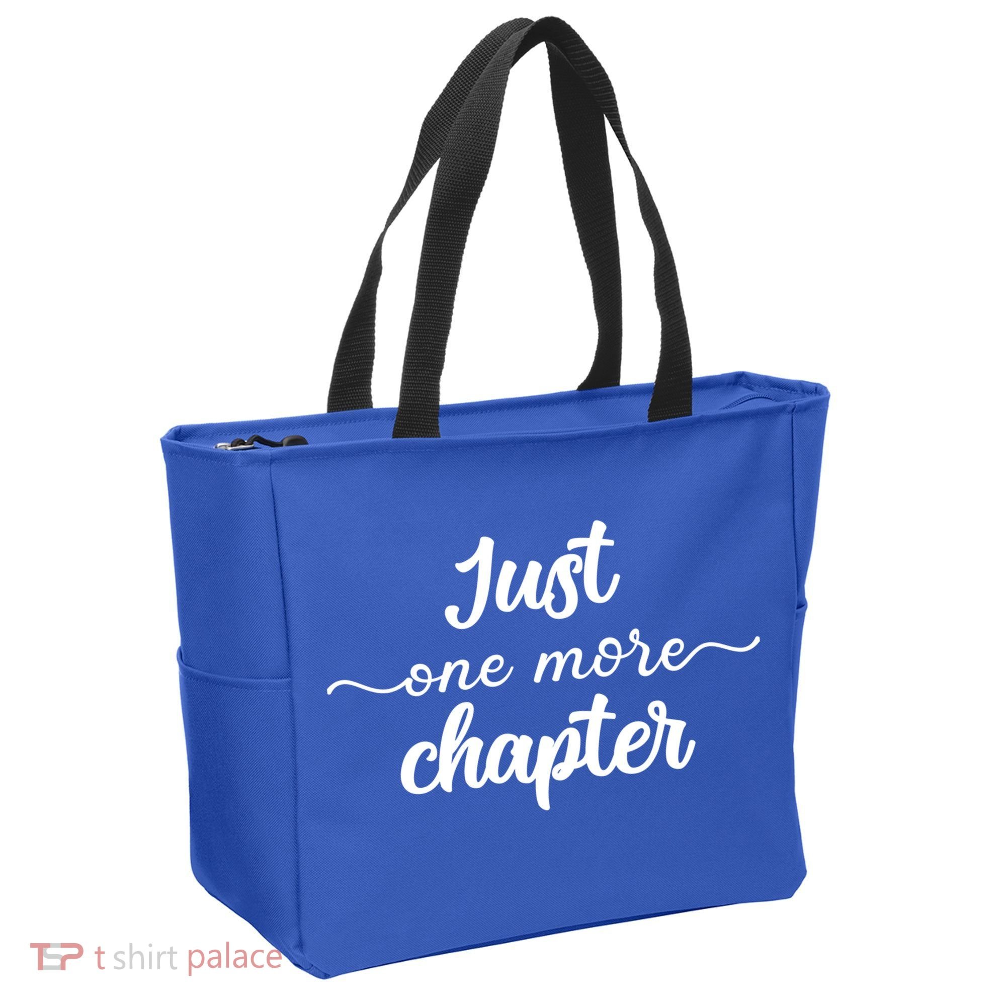 Funny Just One More Chapter Book Booklover Bookworm Nerd Cool Gift Tote Bag