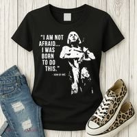 Feminist Joan Of Arc Am Not Afraid I Was Born Do This St. Women's T-Shirt thumb 3