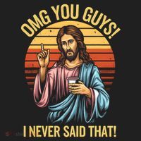 Funny Jesus Omg You Guys I Never Said That Beanie thumb 2