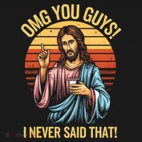 Funny Jesus Omg You Guys I Never Said That Women's Hoodie thumb 2