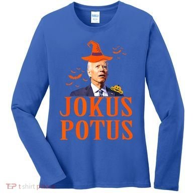 Funny Jokus Potus Halloween Biden Women's Long Sleeve Shirt