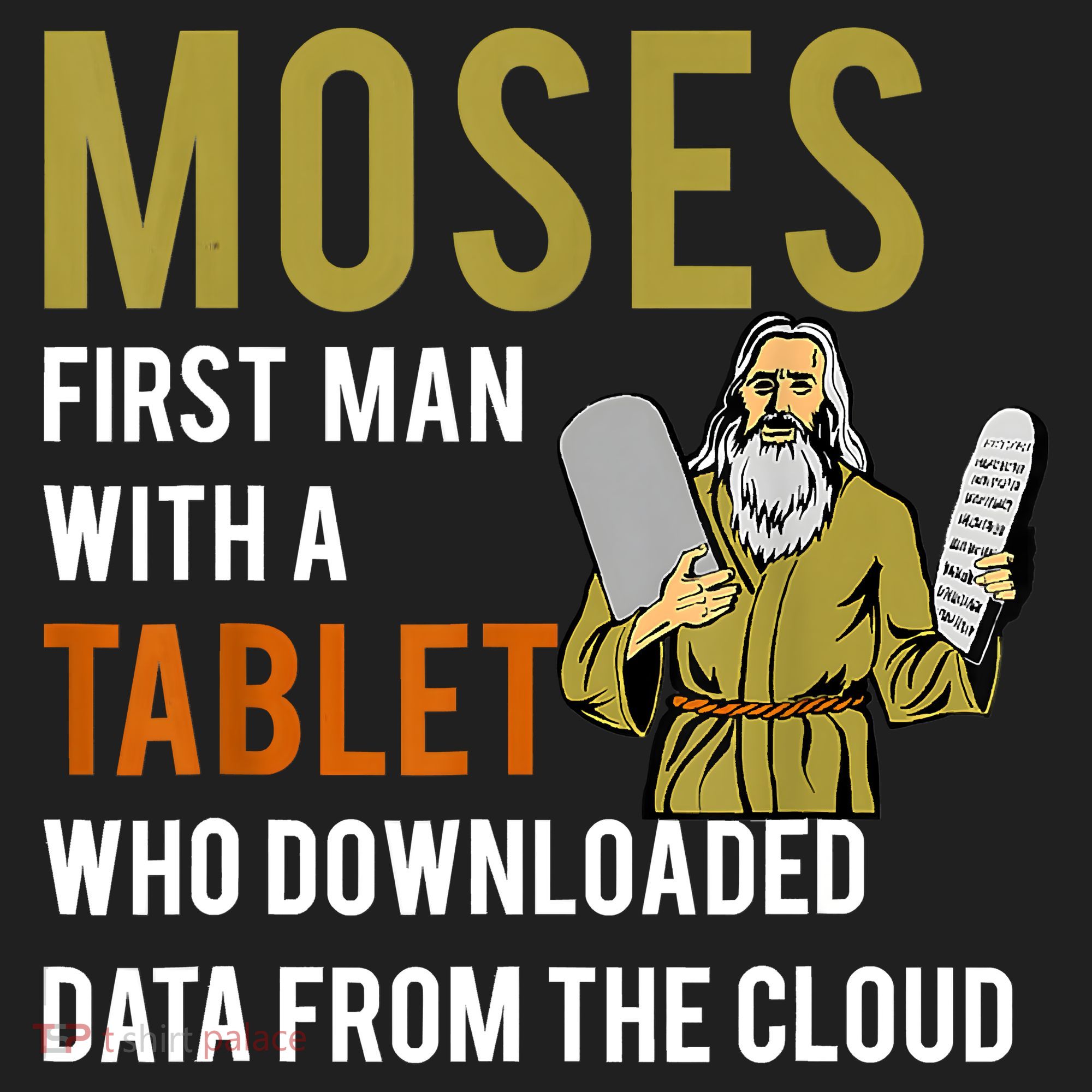 Funny Jewish Passover Moses Tablet Data Cloud Computing Women's Sweatshirt