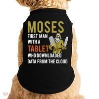 Funny Jewish Passover Moses Tablet Data Cloud Computing Doggie Tank thumb 0