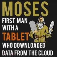 Funny Jewish Passover Moses Tablet Data Cloud Computing Doggie Tank thumb 4