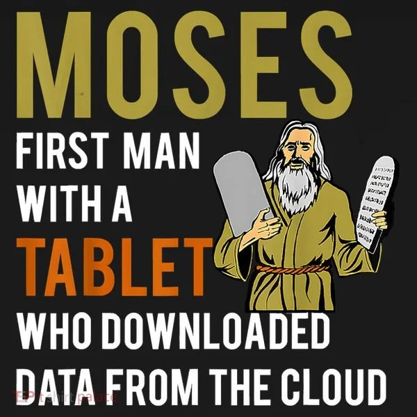 Funny Jewish Passover Moses Tablet Data Cloud Computing Doggie Tank